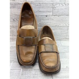 Vintage Bass Weejuns Shoes Women Size 7.5M Leather Loafers Slip On Penny Moc 90s